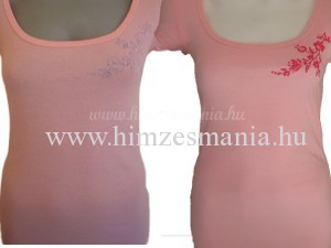 Hímezhető kalocsai mintás pink póló